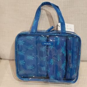 Vera Bradley 4pc Cosmetic Organizer Marine Turtles